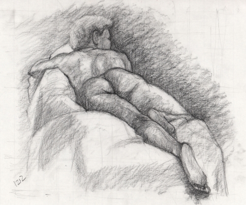 Keyona-Laying-Foreshortened-Charcoal
